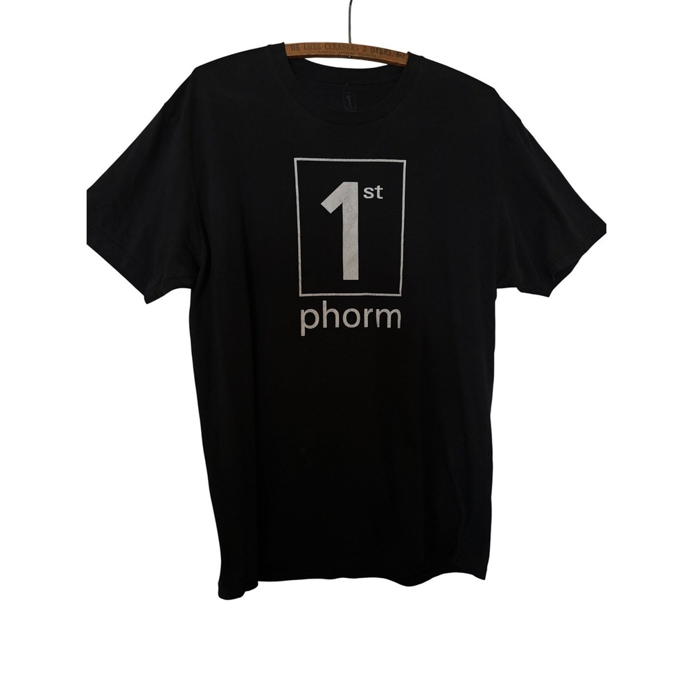 1st Phorm MensL Graphic T-Shirt Black Short Sleeve IAM1STPHORM‎ Logo Workout